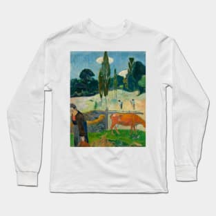 The Red Cow by Paul Gauguin Long Sleeve T-Shirt